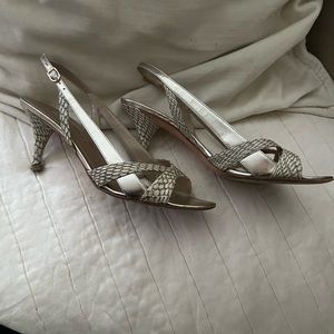 Via Spiga beige sandal heels